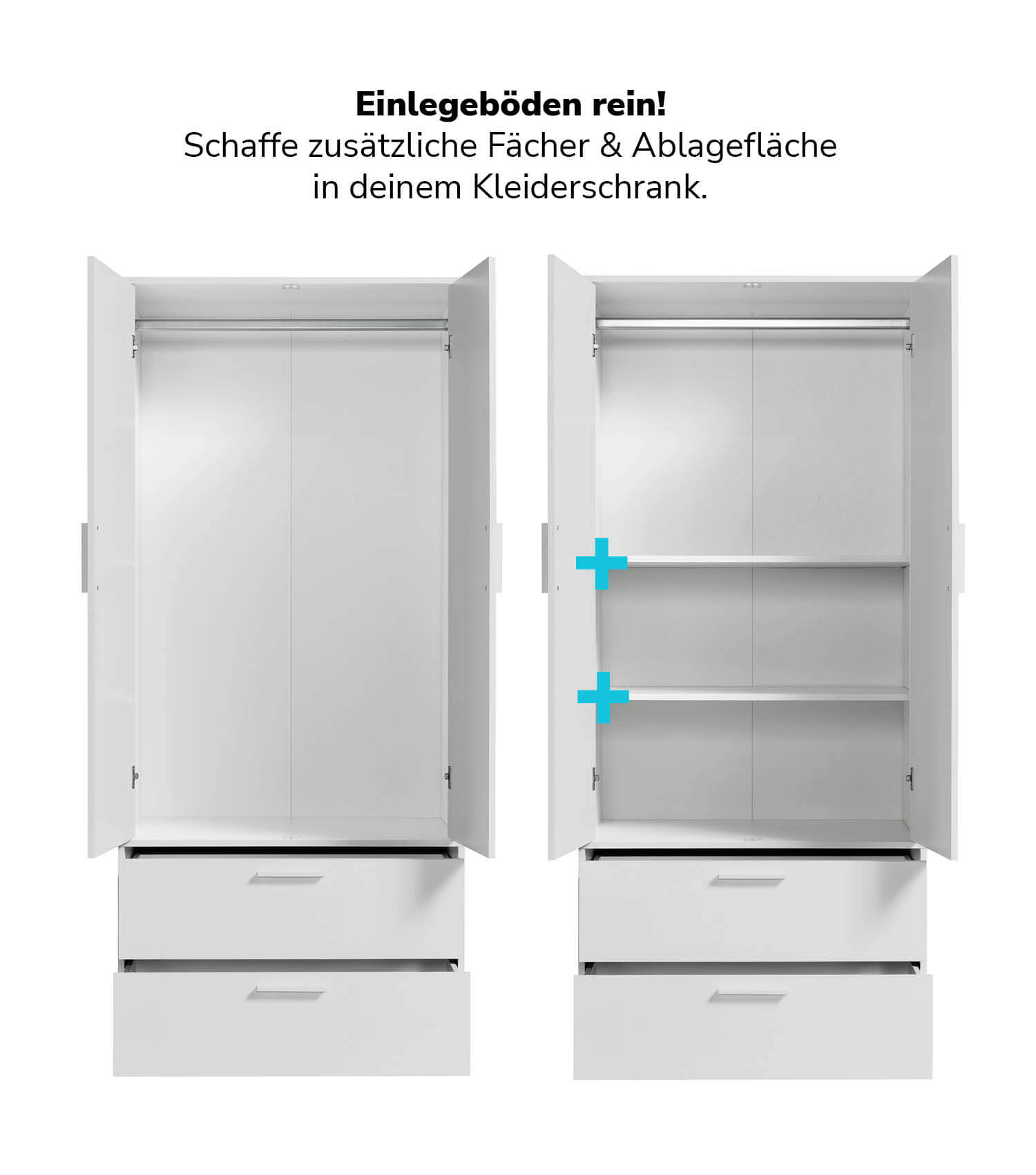 Étagères intérieures pour armoire de rangement, tablettes de placard - armoire dressing