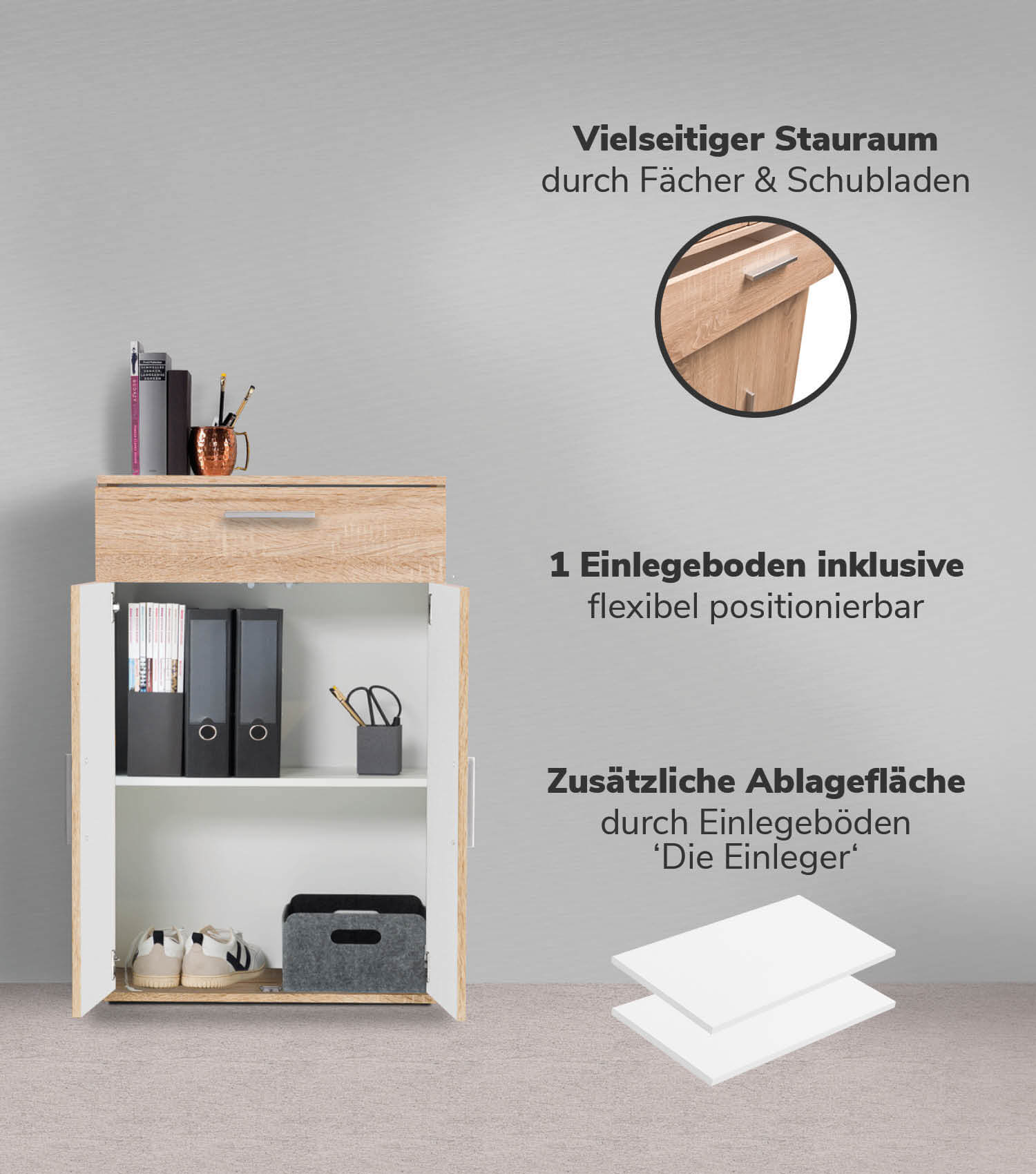 Ensemble armoire polyvalente, panneau de rangement, armoires de bureau