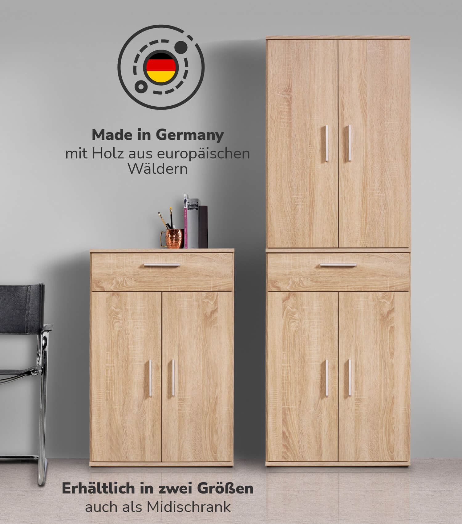 Armoire polyvalente + tiroirs 'Der Praktische' Meuble de rangement Chaussures