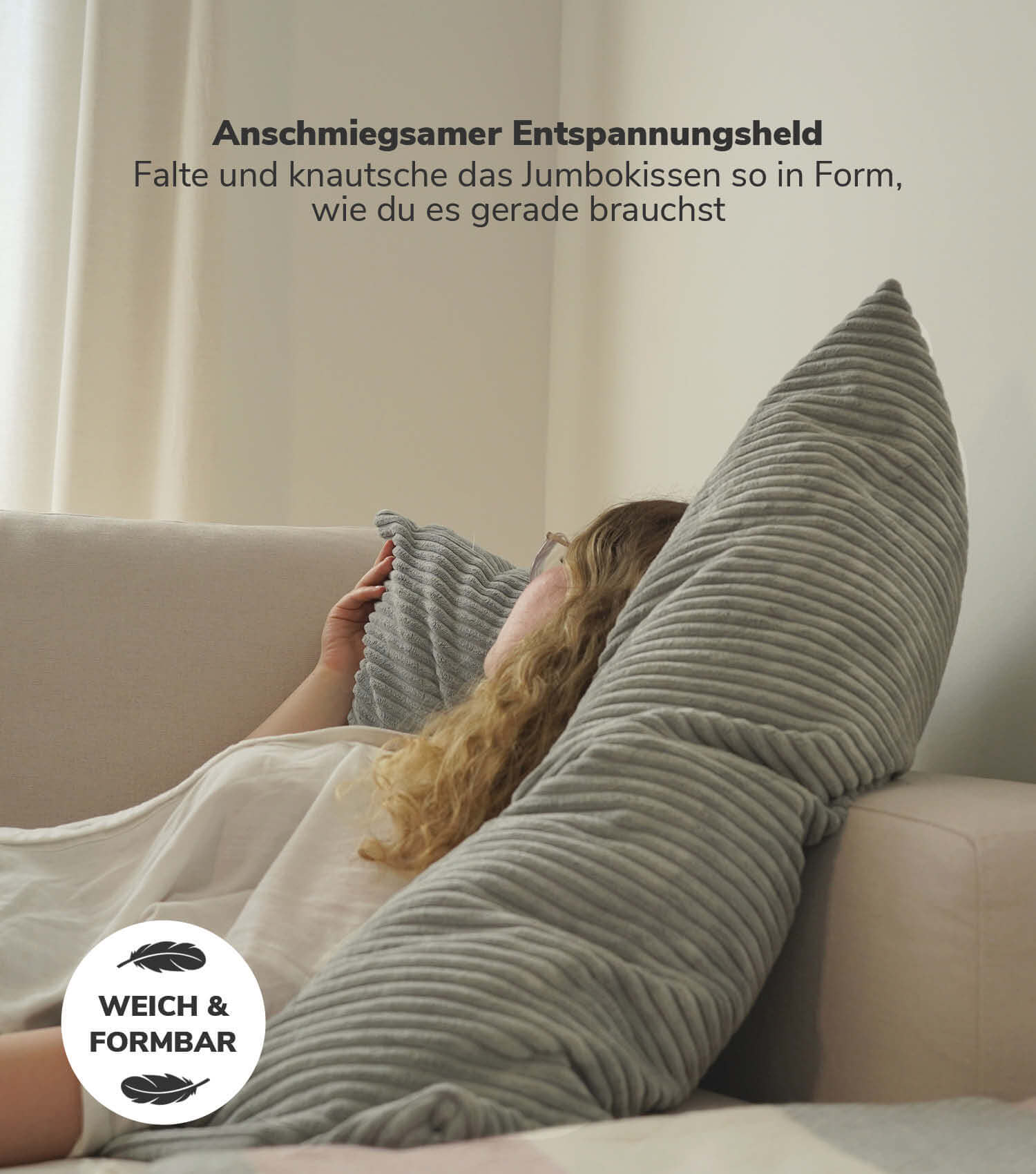 Coussin XXL, grand coussin, coussin géant, coussin de dossier, coussin de canapé, coussin de relaxation