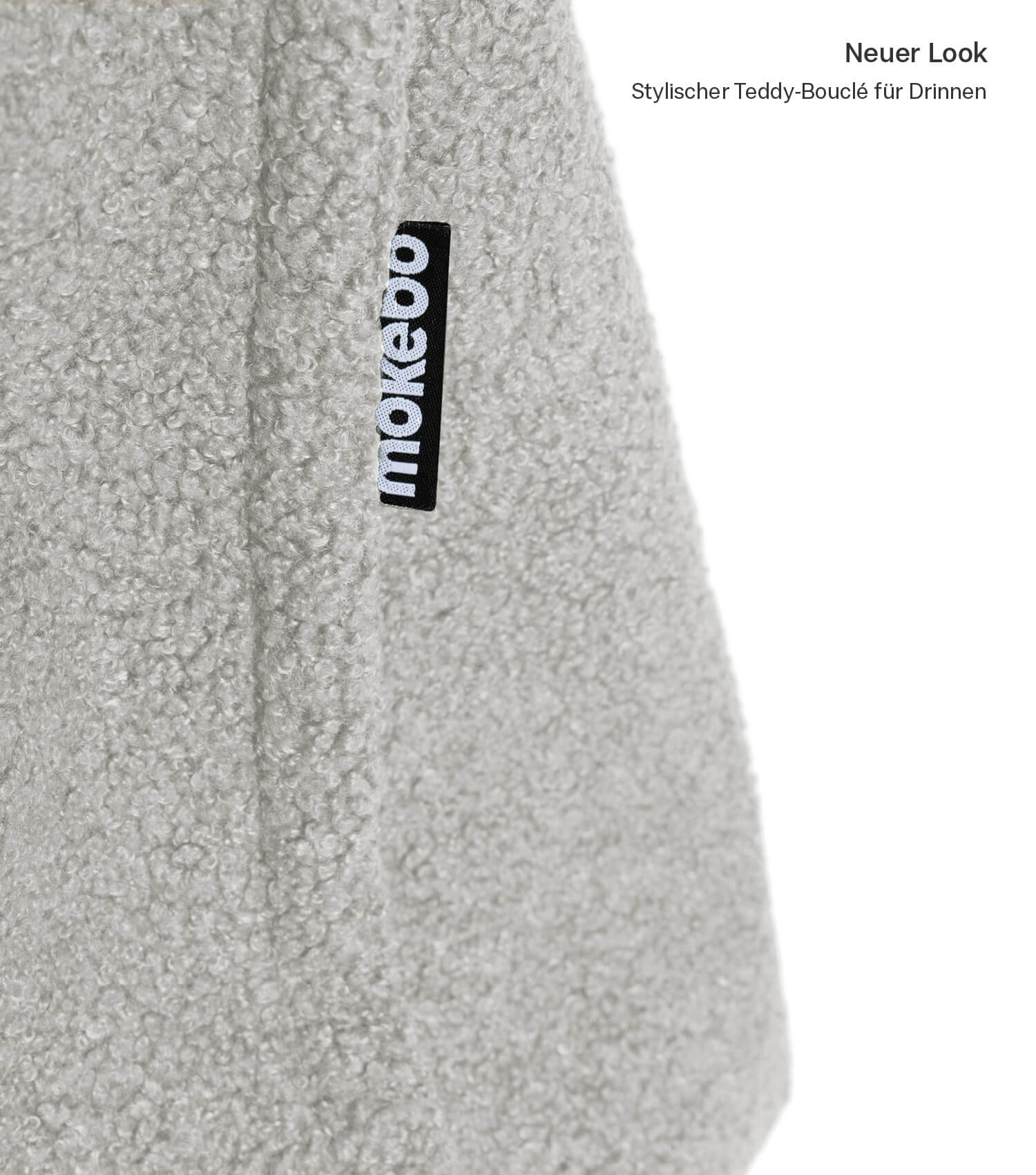 Housse de pouf Bean Bag en tissu Cord gris - Felis