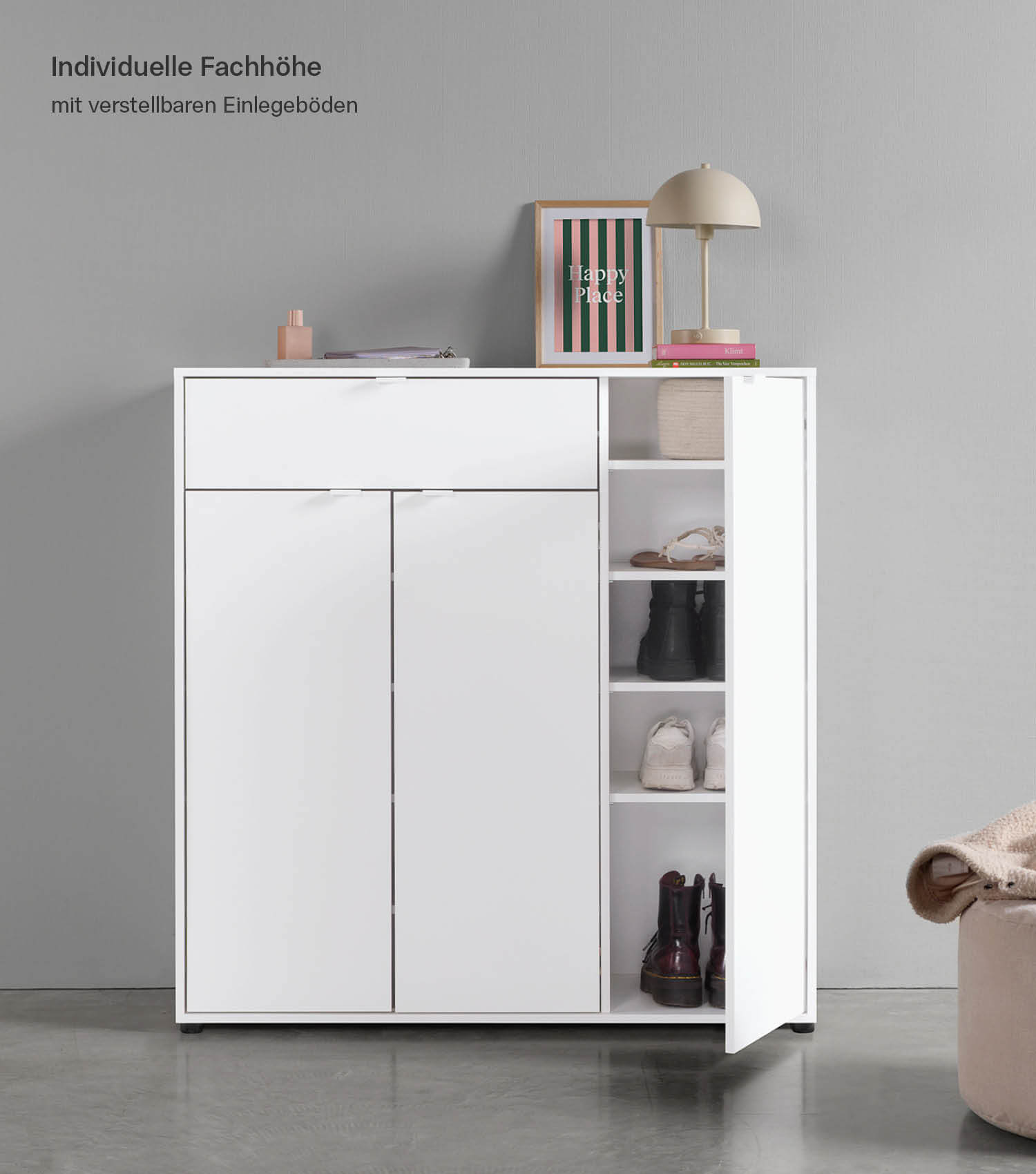 Armoire à chaussures étroite, meuble de rangement gain de place pour chaussures