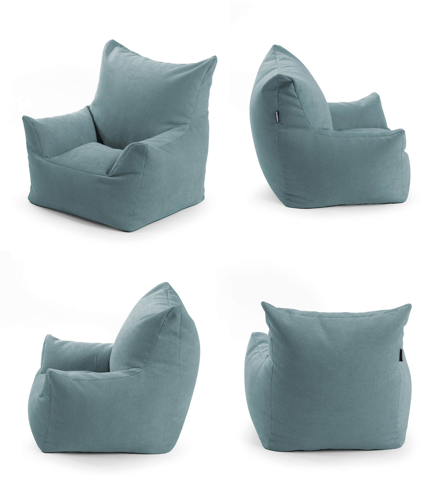 Fauteuil poire pour enfant en velours côtelé, petit siège de lecture et coussin de sol