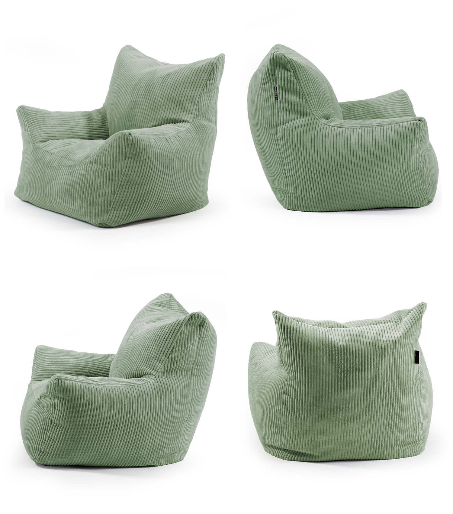 Fauteuil poire enfant en velours côtelé, coussin de sol pour enfant, pouf de lecture