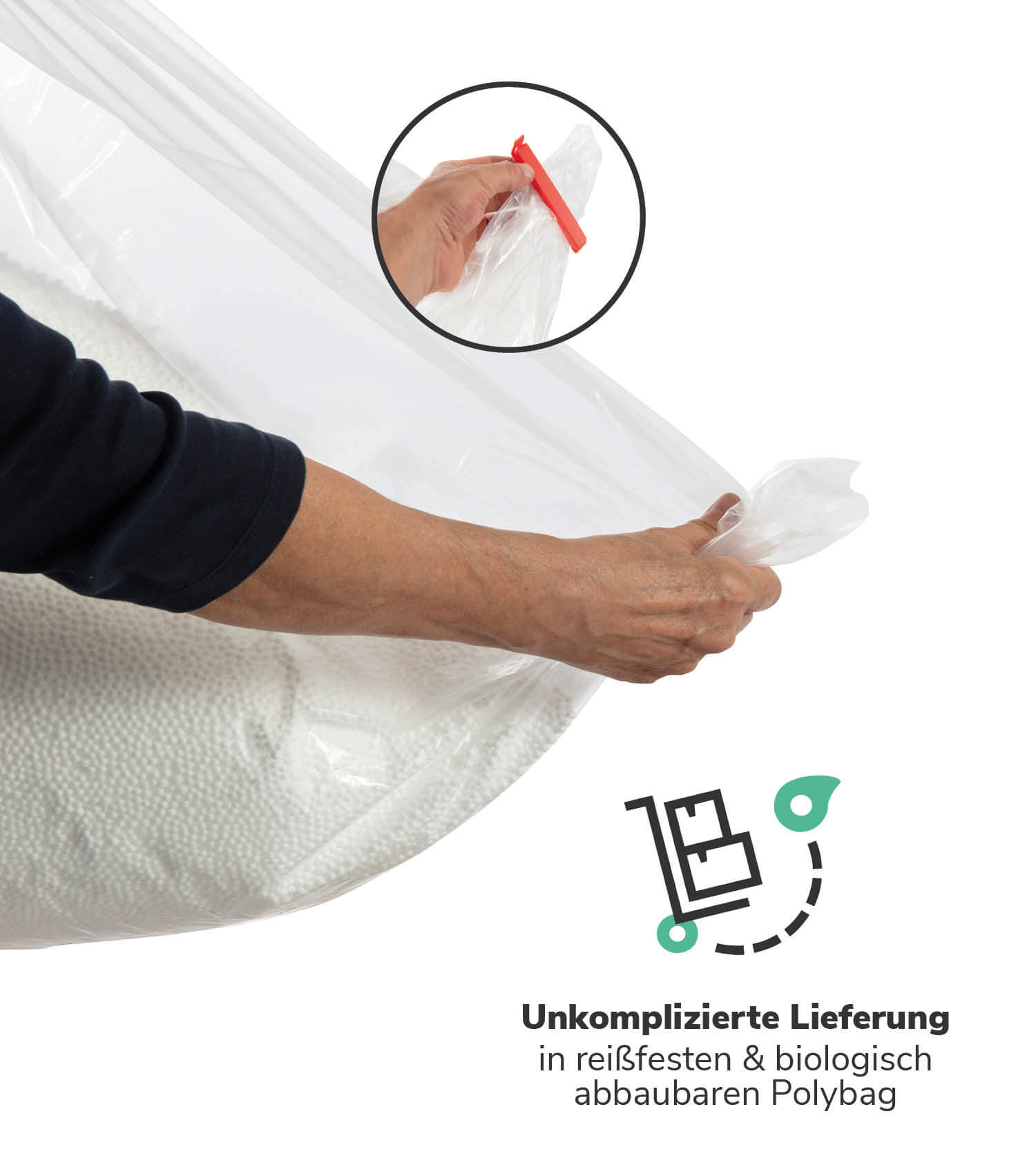Remplissage pouf ‘Der Nachfüller’ également disponible en pack de recharge perles EPS  