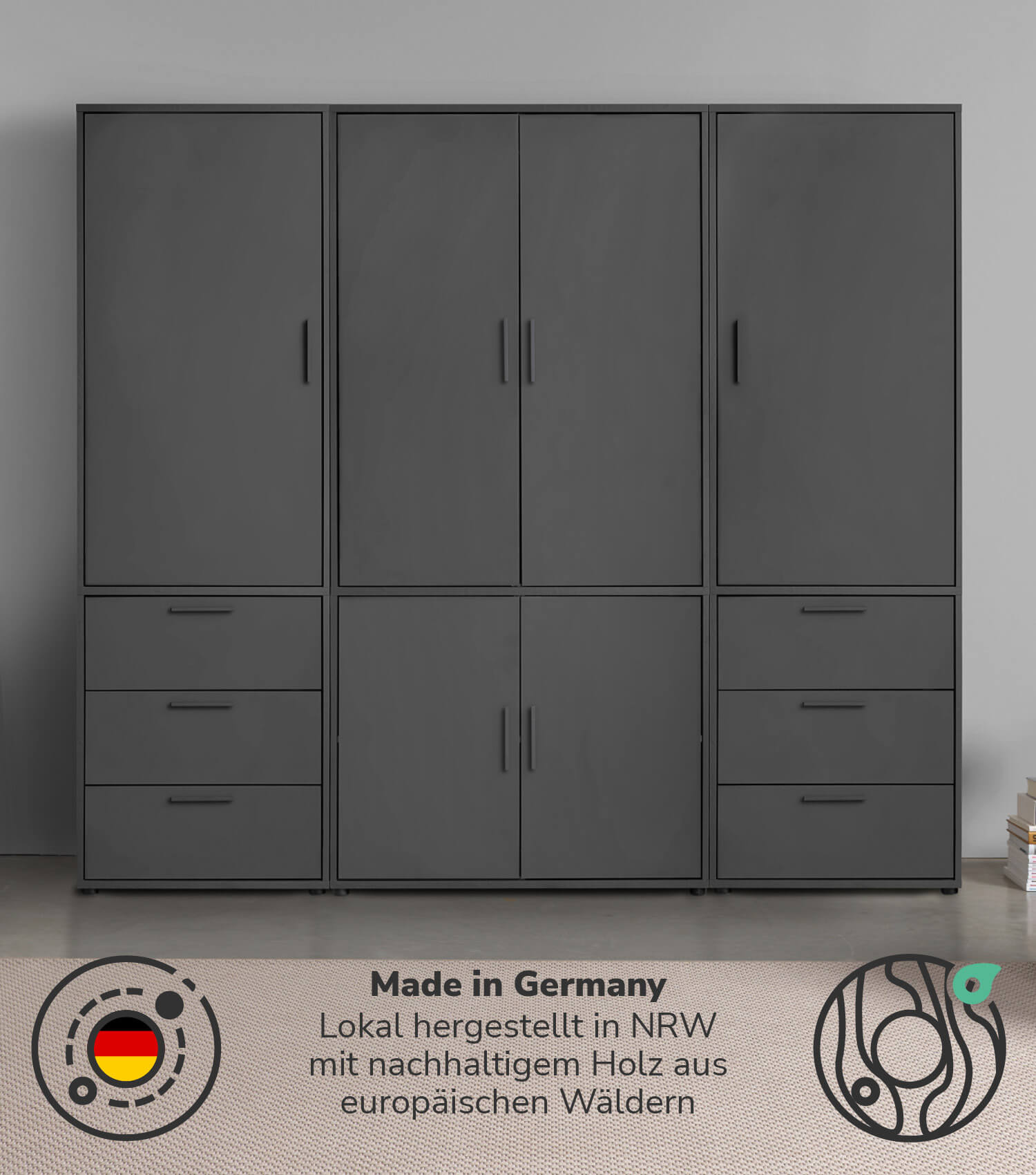Armoire de chambre à coucher, placard d'entrée, meuble de rangement pour vêtements