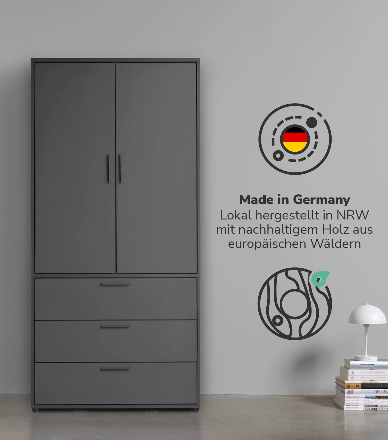 Armoire penderie chambre à coucher couloir - Kleiderschrank Garderobenschrank Schlafzimmerschrank Flurschrank