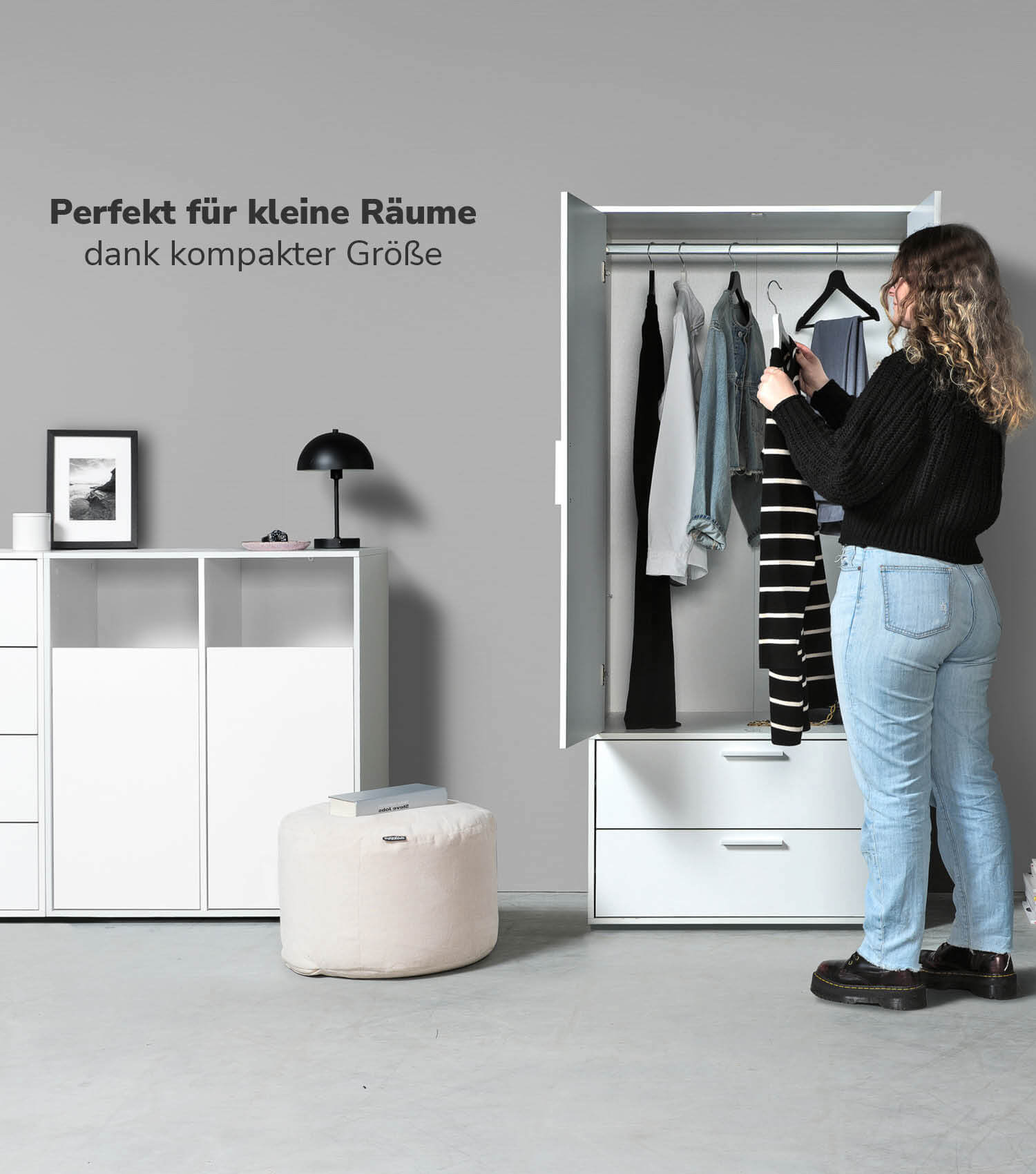 Armoire enfant pour chambre à coucher, rangement vêtements