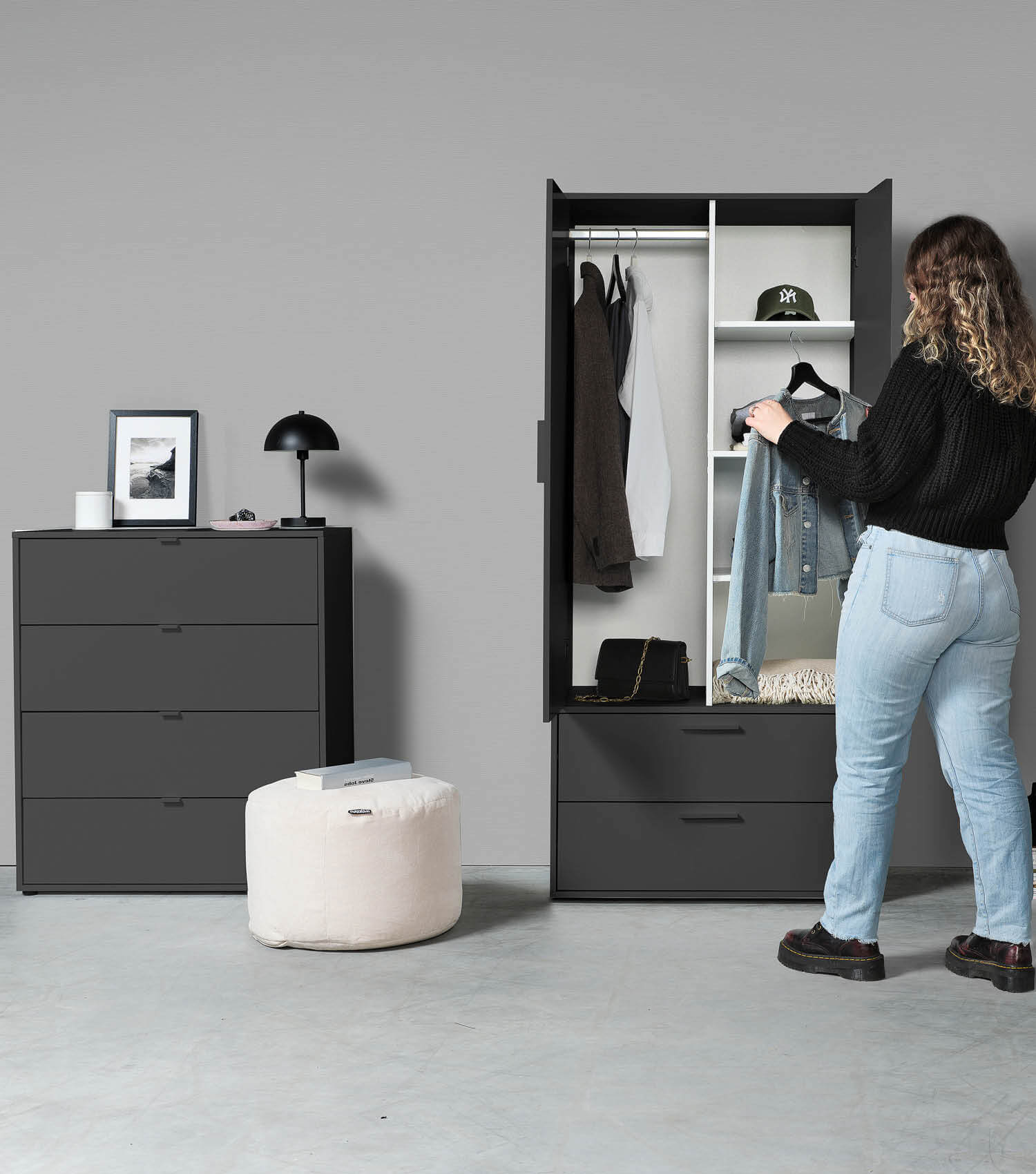 Armoire enfant rangement vêtements chambre à coucher