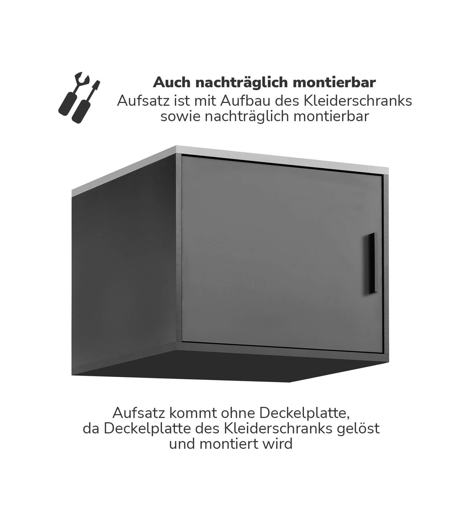 Armoire haute pour penderie, module de rangement pour armoire, armoire surélevée, étagère surélevée