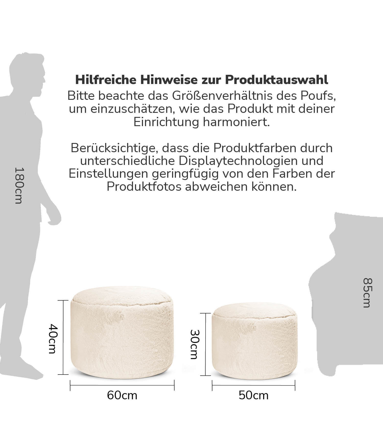 Pouf repose-pieds cube rembourré naturel