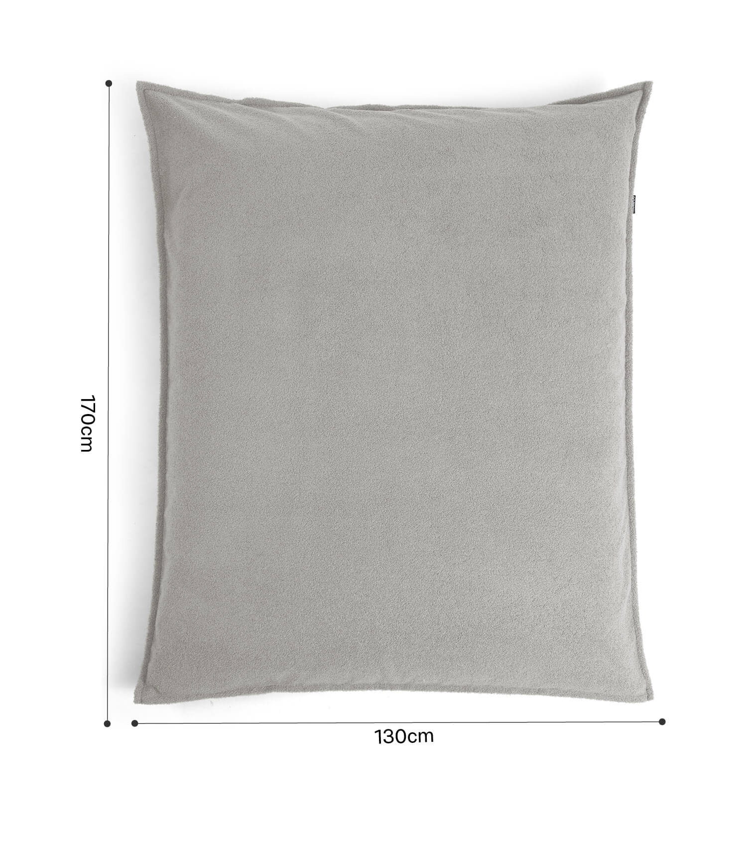 Housse de pouf Bean Bag en tissu Cord gris - Felis