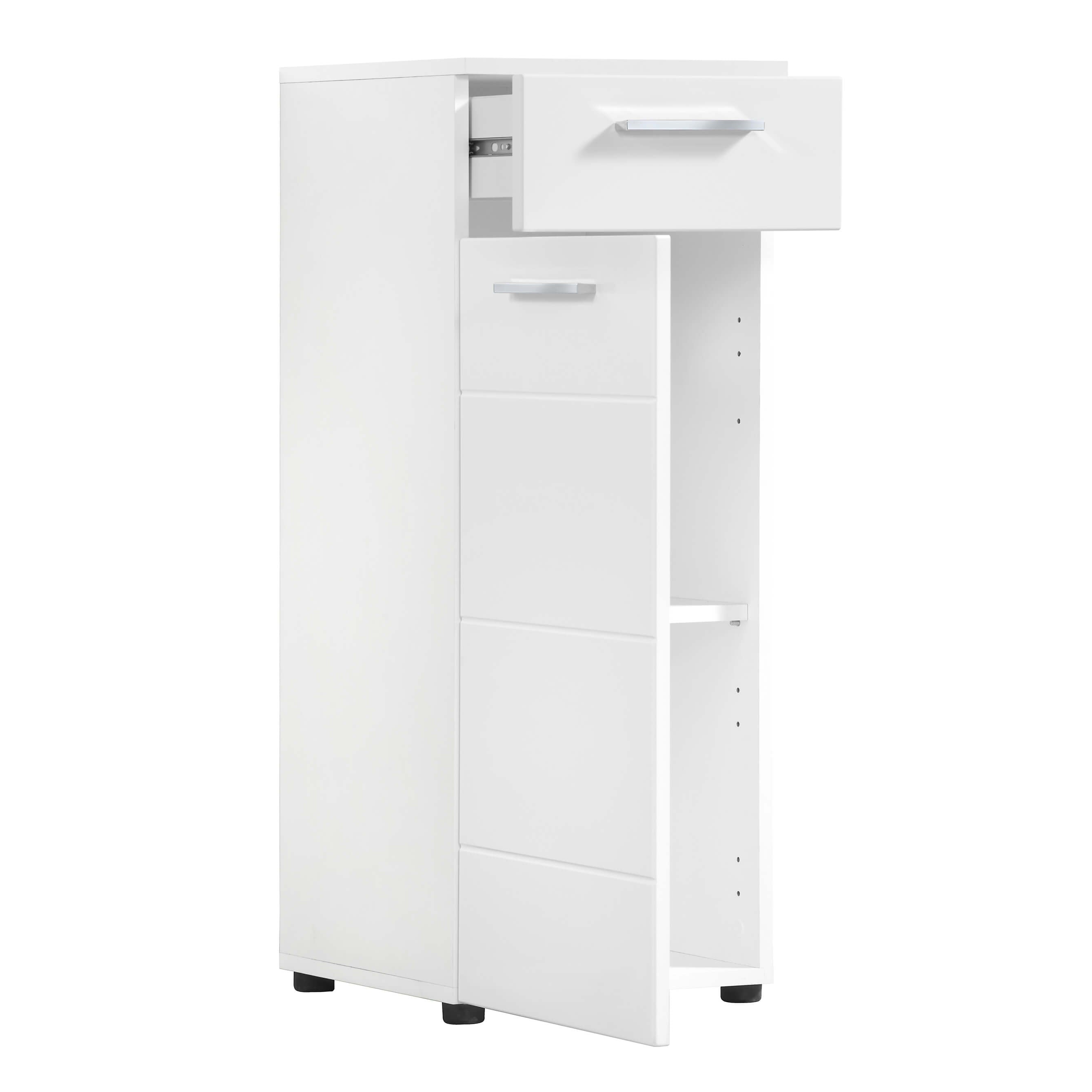 Armoire de salle de bains blanche, meuble de rangement pour salle de bains, petit meuble