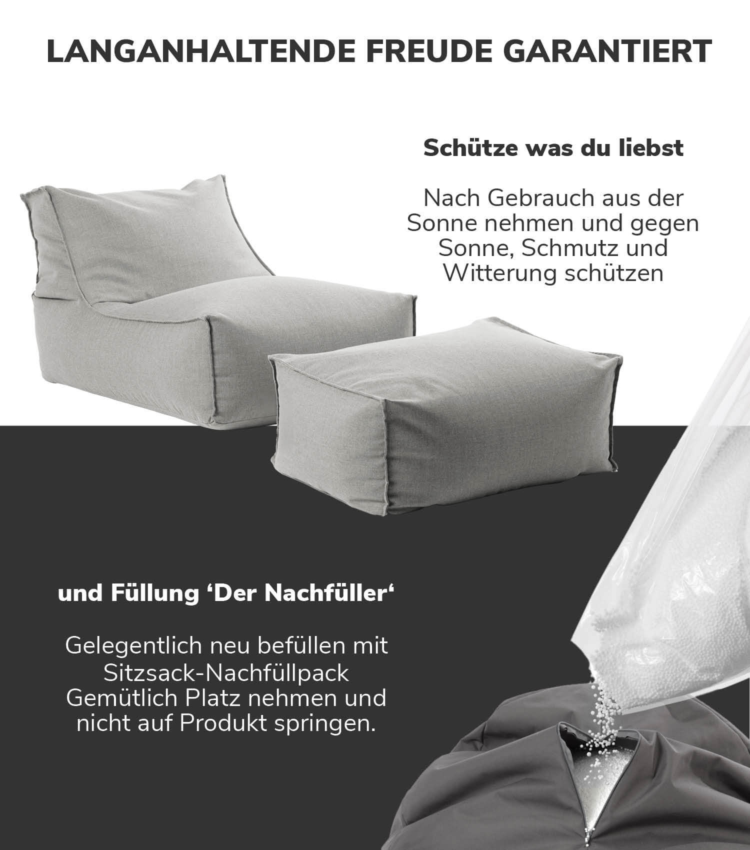 Pouf de sol relaxation Bean Bag assise confortable Sitzkissen
