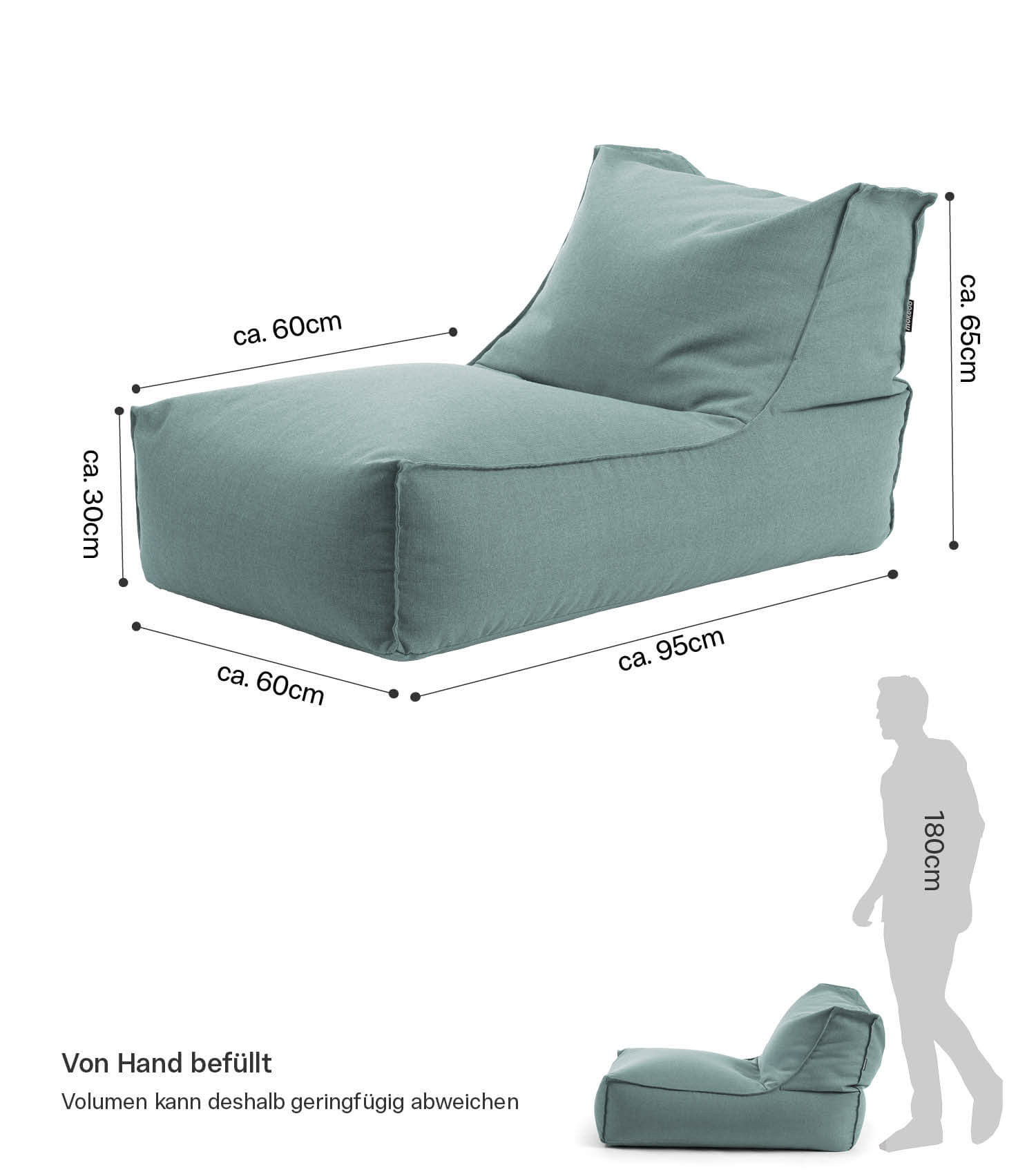 Pouf de sol bean bag relaxation Sitzbag Sitzkissen