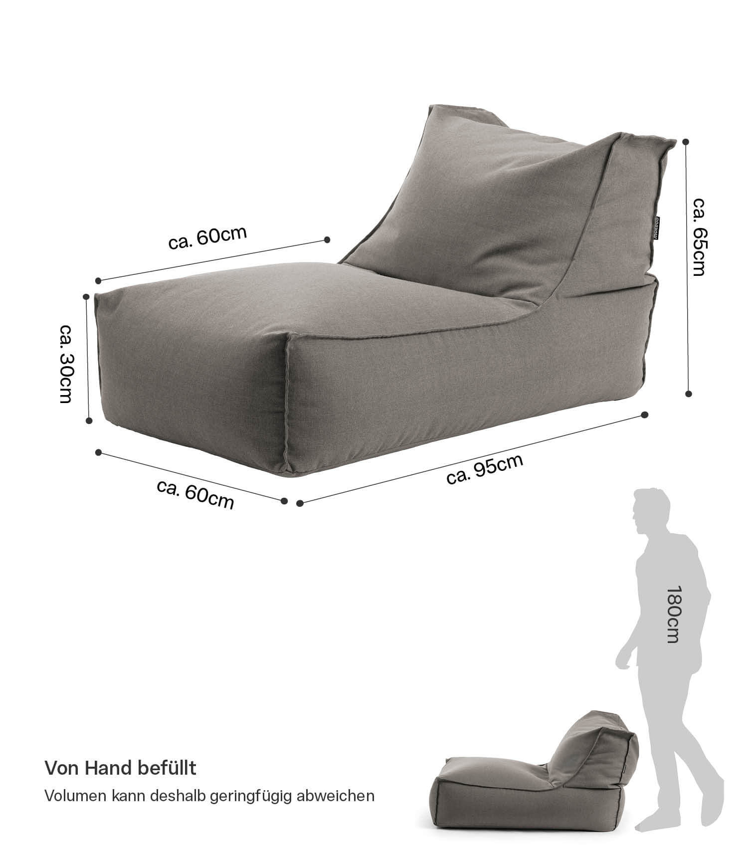 Pouf de sol Bean Bag gris - Pouf relaxation confortable