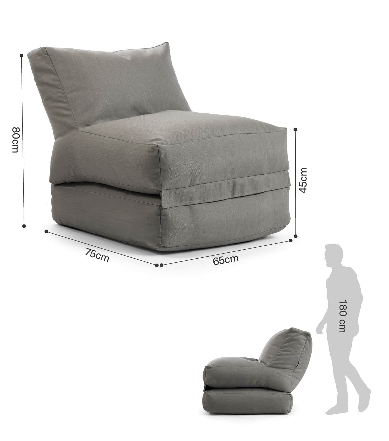 Pouf de sol géant, relax bean bag, coussin de relaxation
