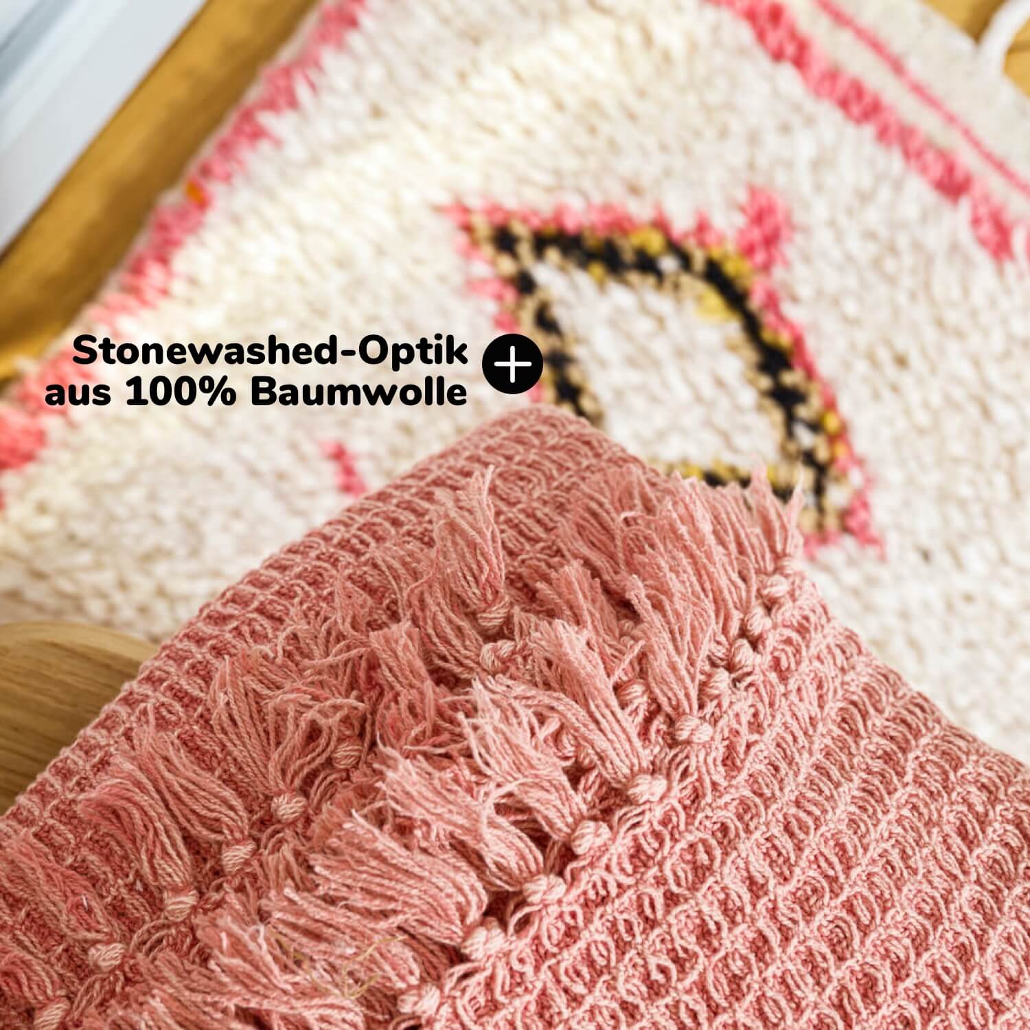 Couverture ‘Die Hyggelige’ en piqué gaufré tricot & couvre-lit 