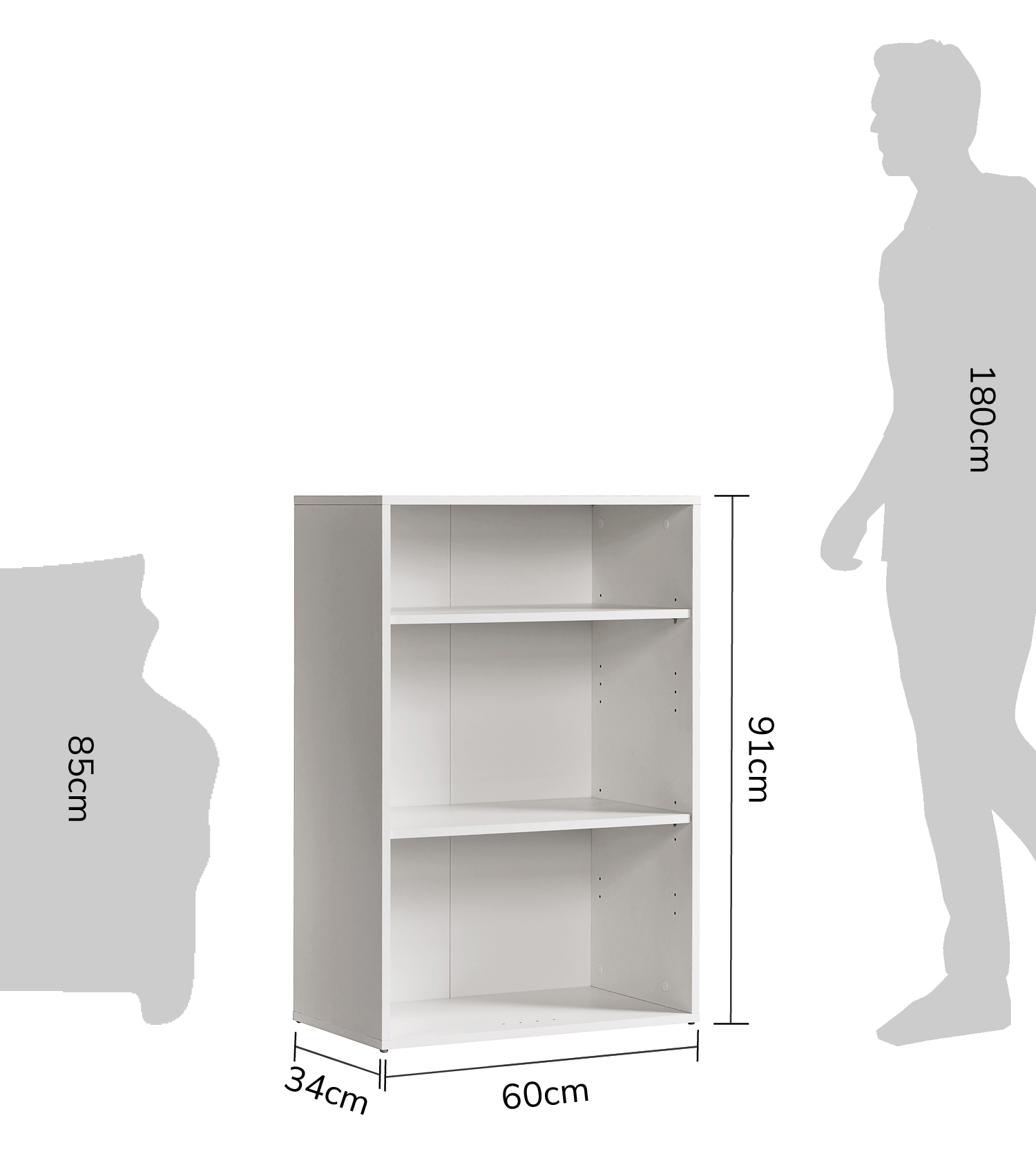 Étagère haute en bois ‘Der Bücherwurm’ rangement chaussures et documents mural