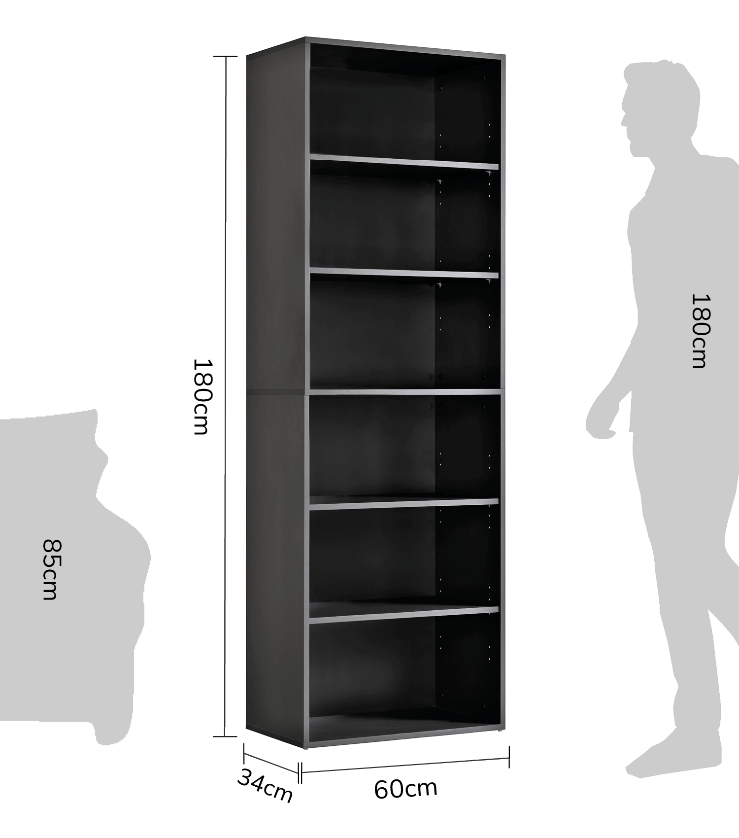 Étagère haute en bois ‘Der Bücherwurm’ étagère murale pour chaussures et documents