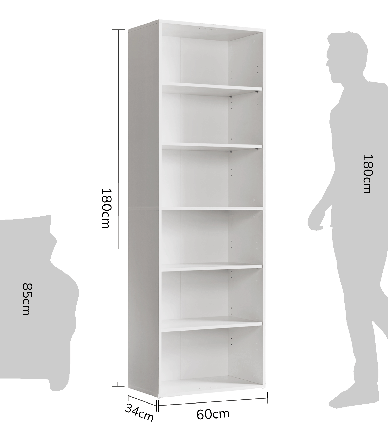 Haut rangement en bois ‘Der Bücherwurm’ étagère murale chaussures et dossiers
