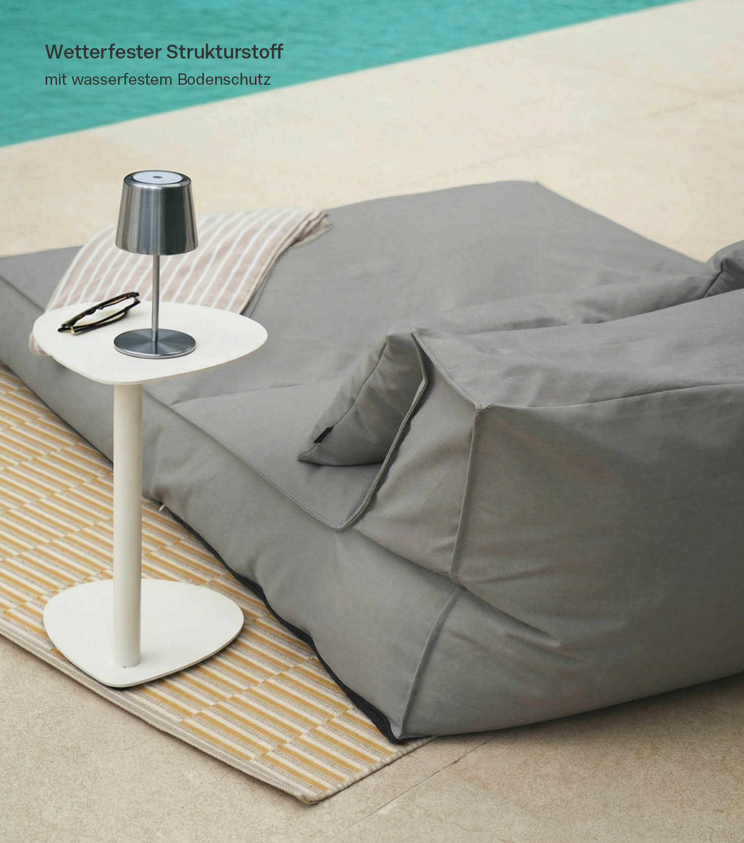 Méridienne outdoor, chaise longue de jardin ou transat