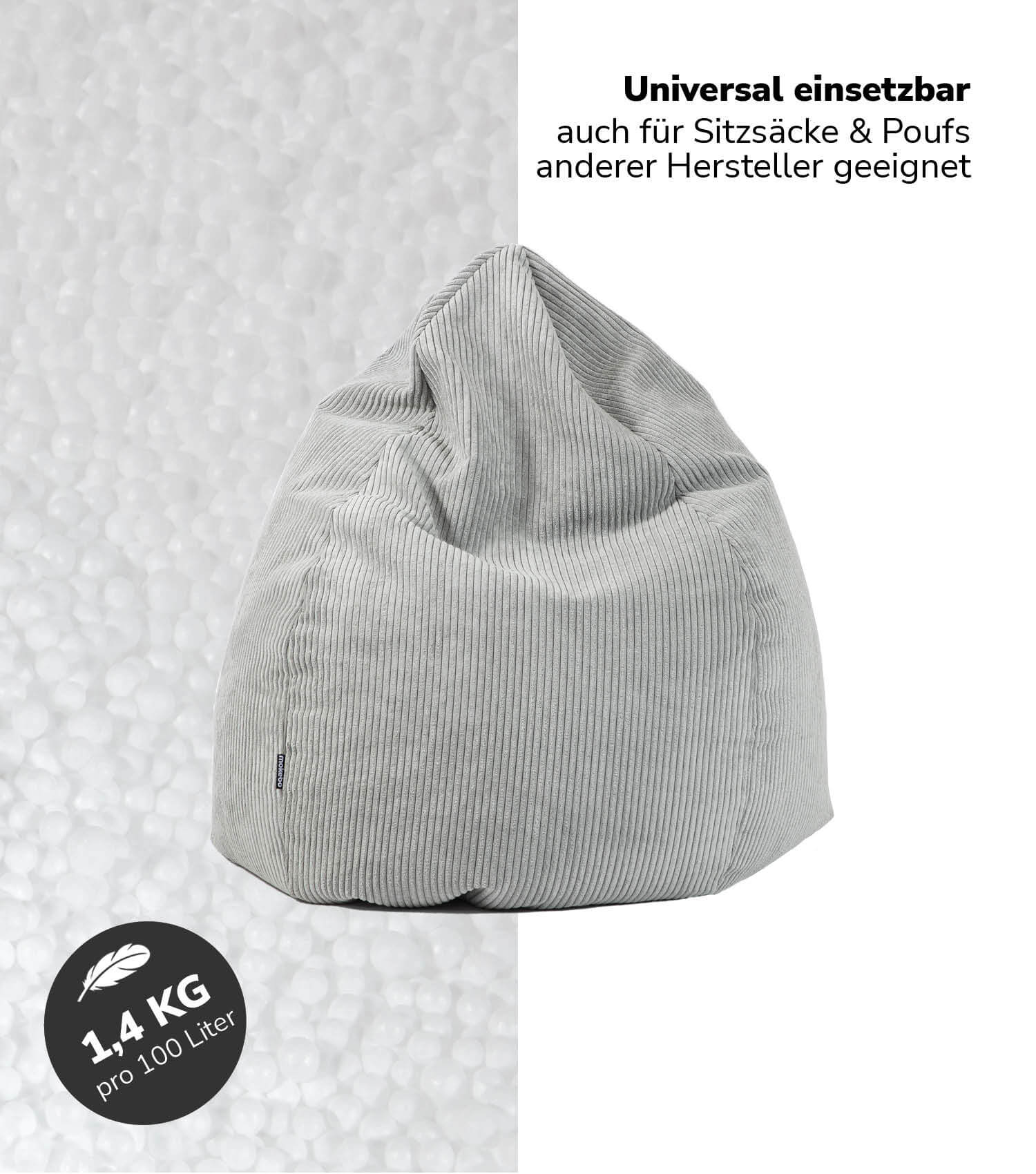 Remplissage pouf ‘Der Nachfüller’ également disponible en pack de recharge perles EPS  