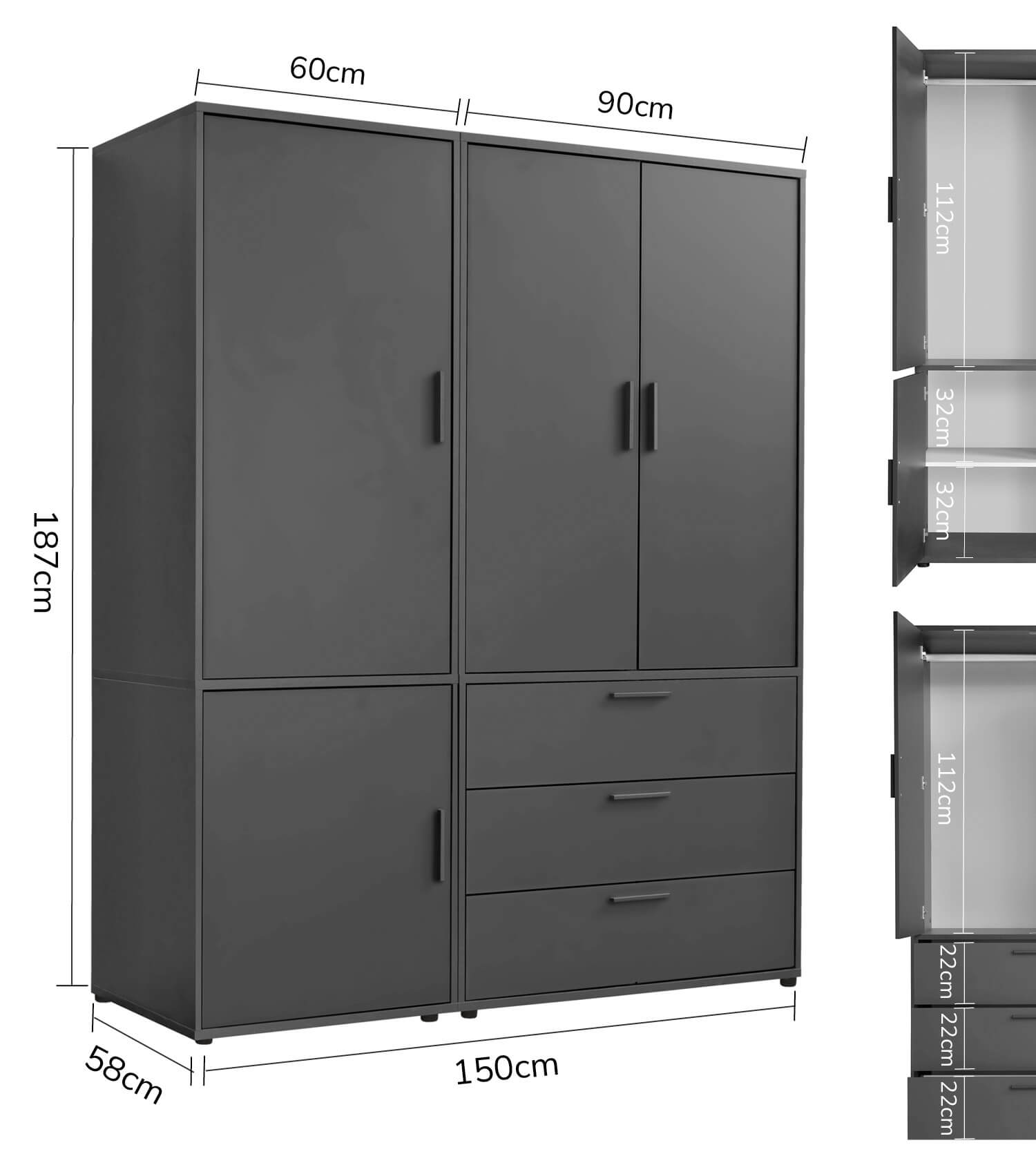 Armoire dressing chambre à coucher entrée 