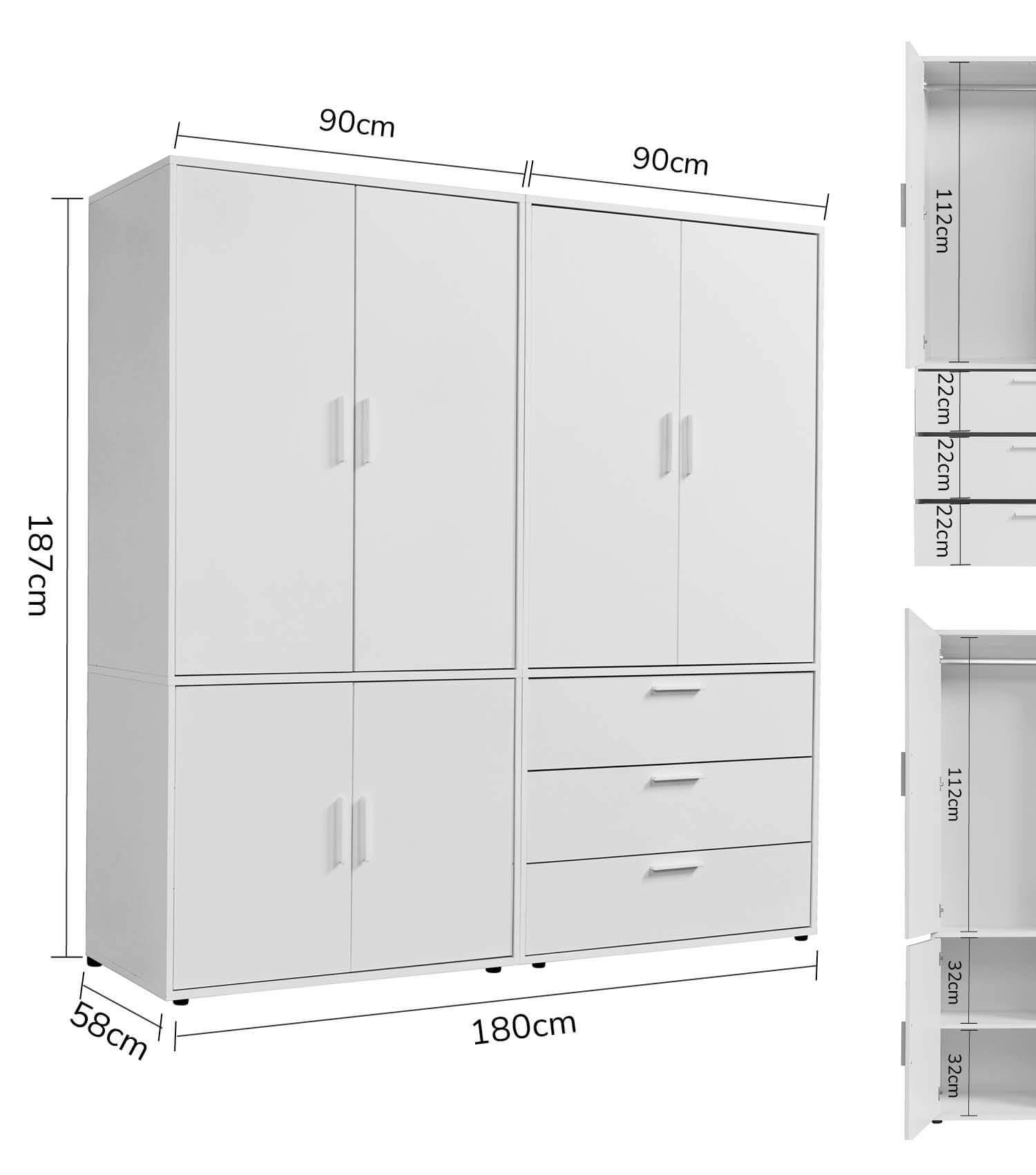 Armoire dressing penderie placard chambre couloir