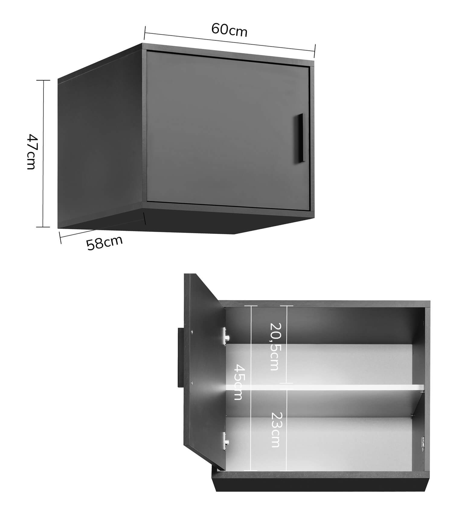 Armoire haute pour penderie, module de rangement pour armoire, armoire surélevée, étagère surélevée
