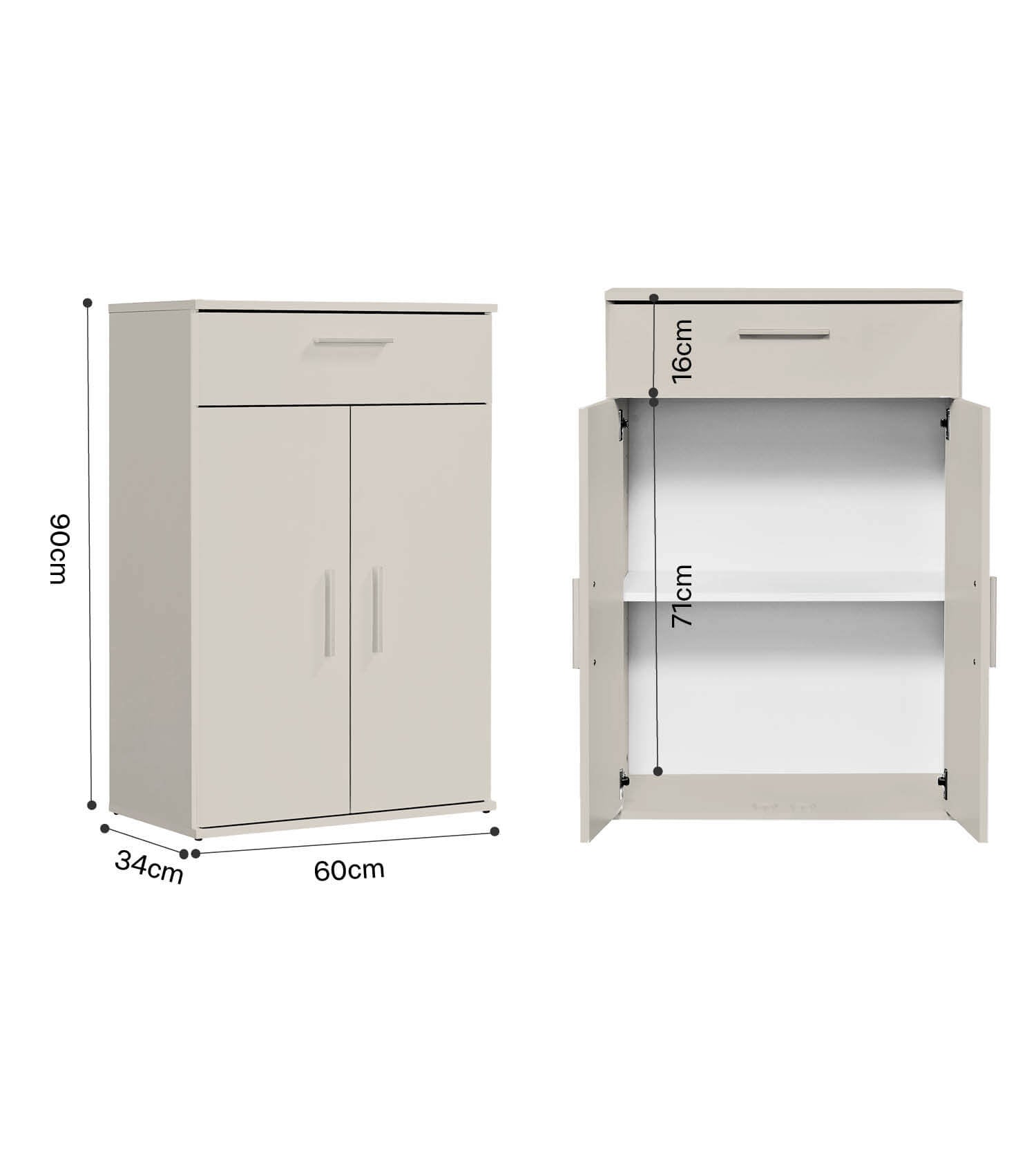 Armoire multifonctionnelle + tiroirs 'Der Praktische' meuble de rangement chaussures