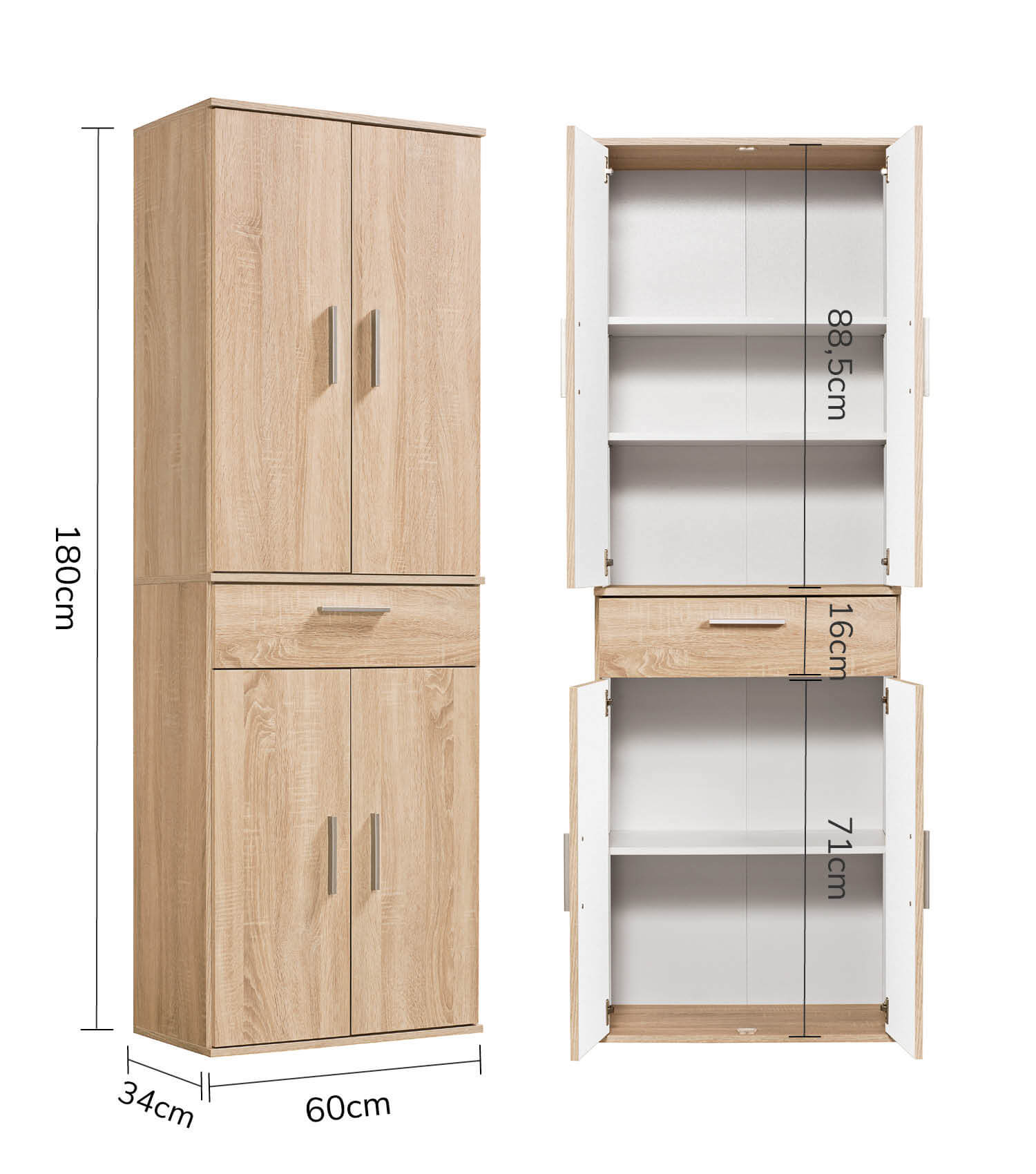 Armoire multifonction avec tiroirs 'Der Praktische' Meuble de rangement Chaussures