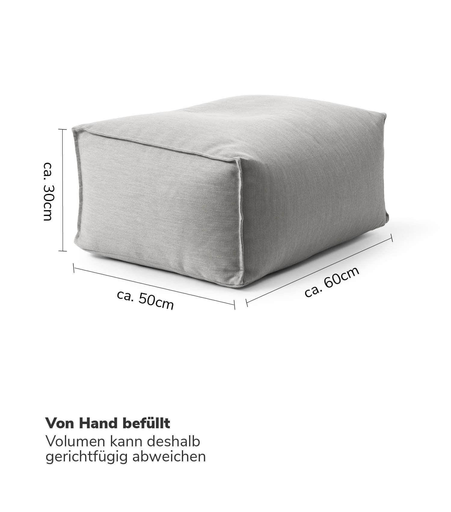 Pouf d'extérieur carré 'Der Ruhepouf' repose-pieds