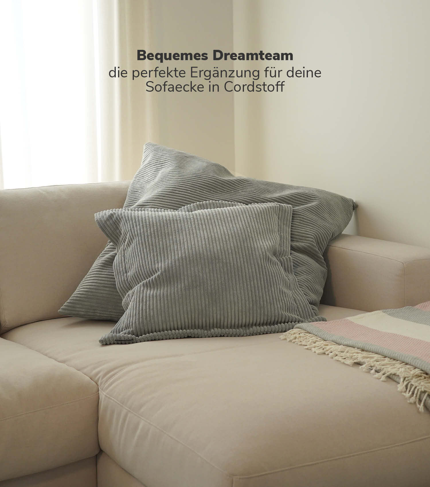 Coussin de canapé en velours côtelé olive, coussin décoratif