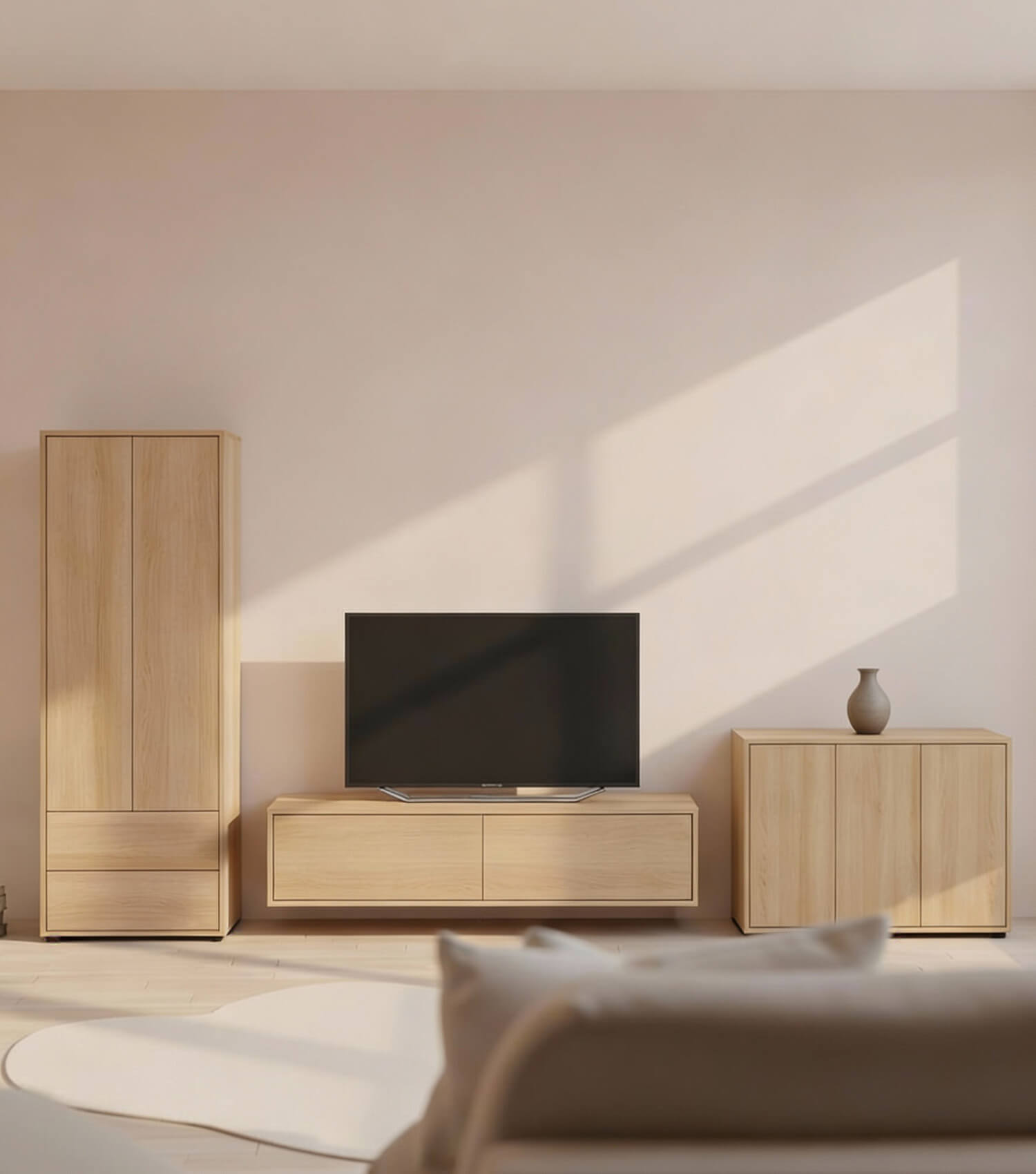Commode meuble de rangement buffet bas pour salon cuisine chambre