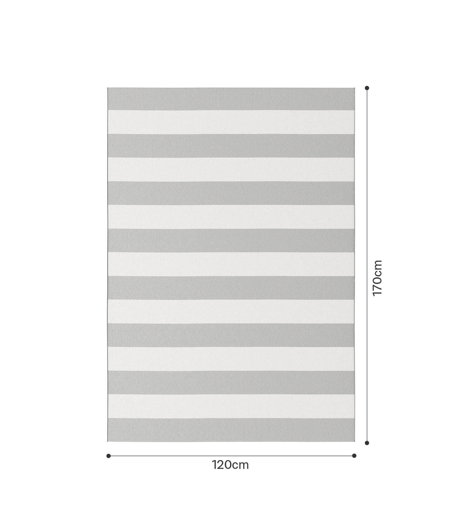 Tapis d'extérieur résistant aux intempéries ou tapis de salon, gris, 120x170 cm