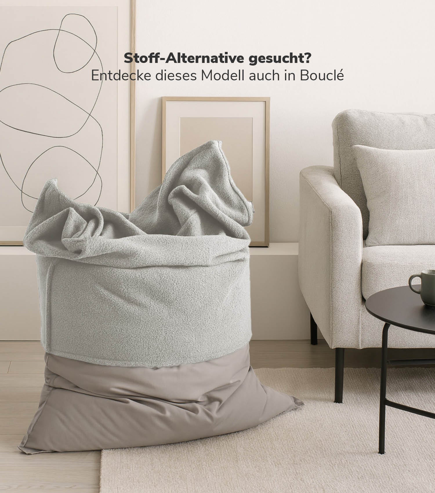 Housse de pouf en velours côtelé - Pouf poire Bean Bag avec housse amovible