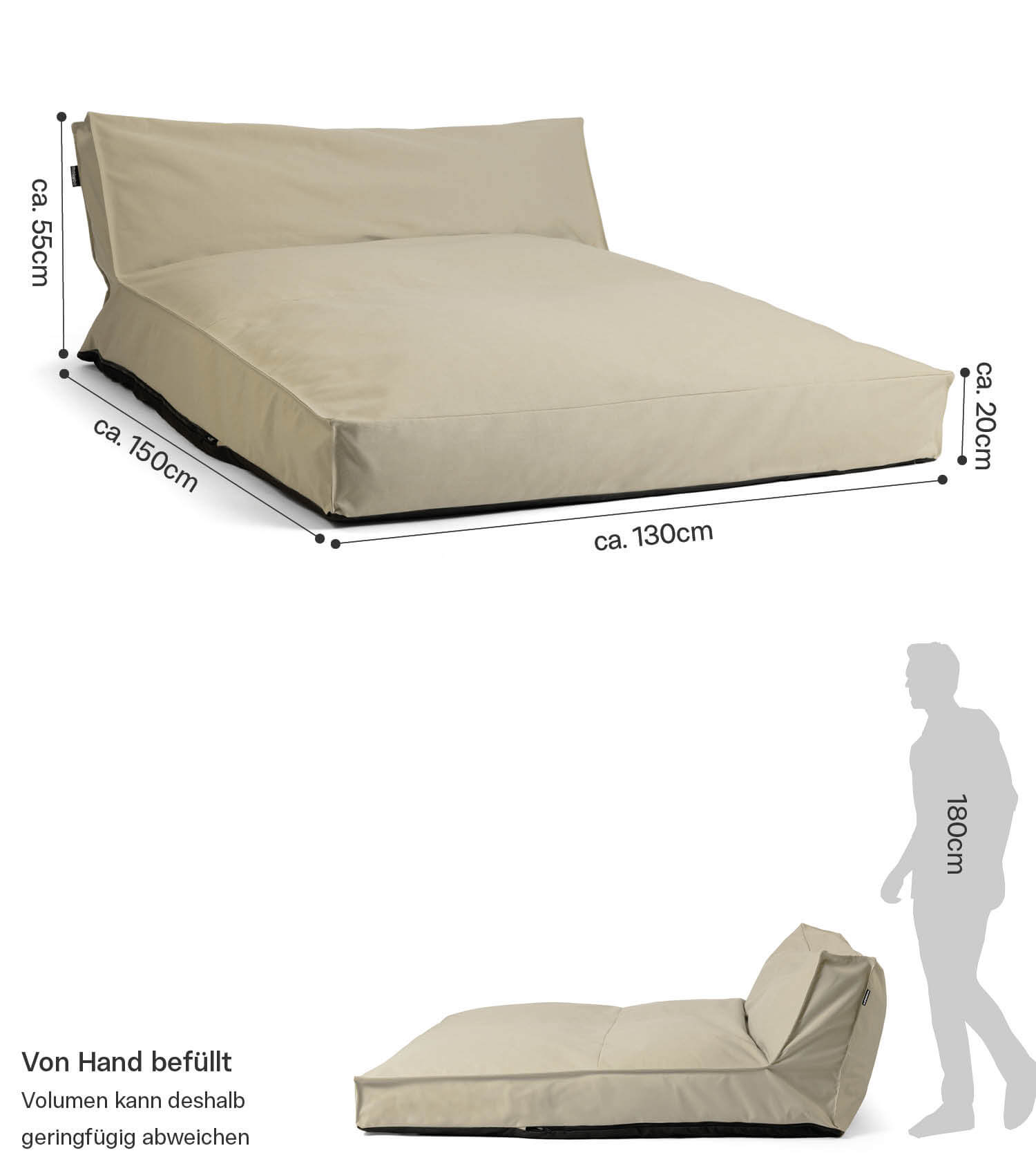 Daybed outdoor, transat de jardin ou chaise longue de relaxation