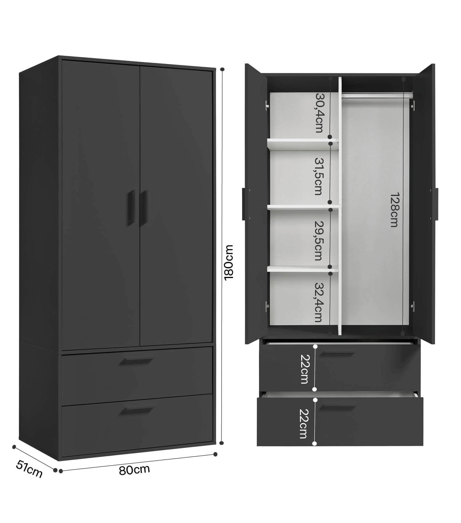 Armoire enfant rangement vêtements chambre à coucher