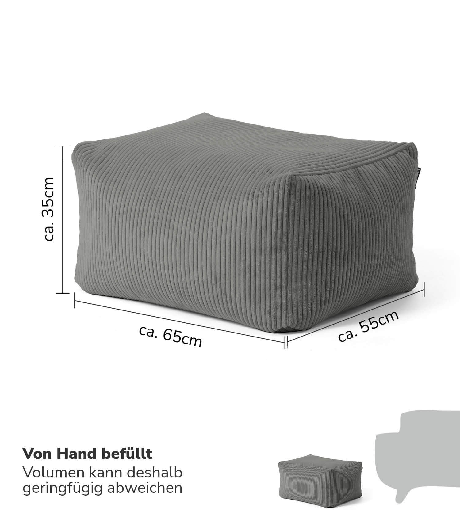 Pouf de sol poire Bodenkissen sac de relaxation bean bag transatlantique sac assise coussin
