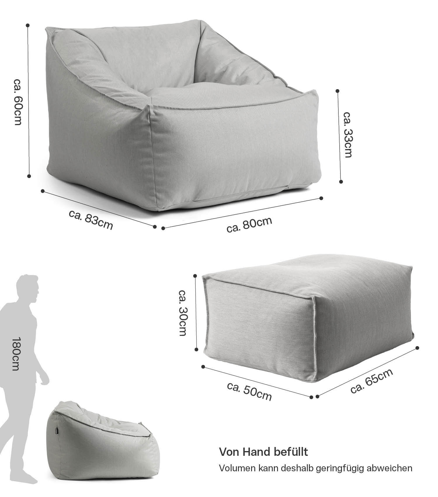 Pouf de sol confortable, fauteuil relax bean bag, coussin de détente