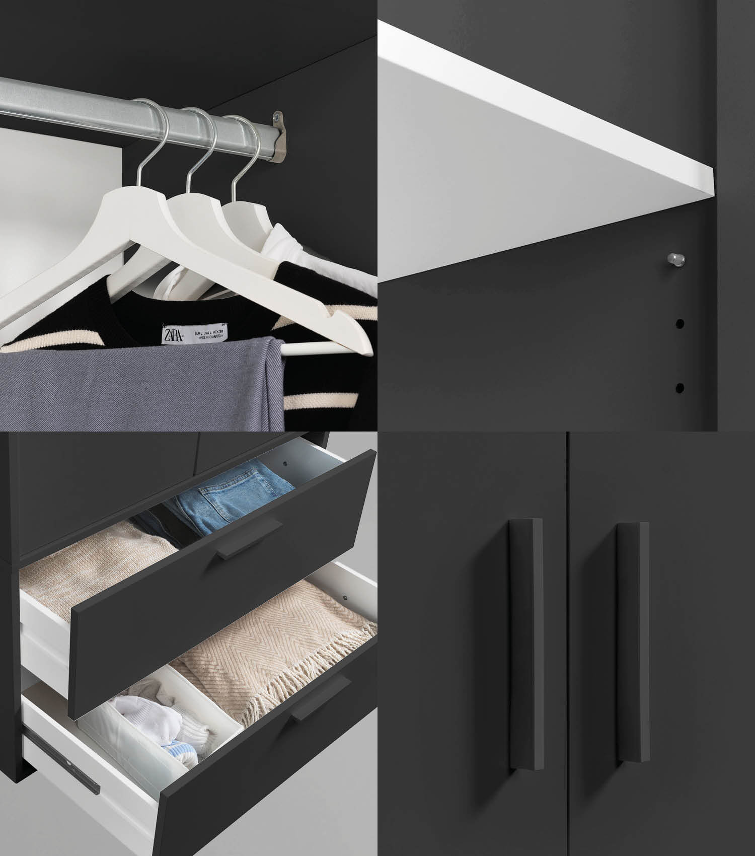 Armoire enfant pour chambre à coucher, garde-robe
