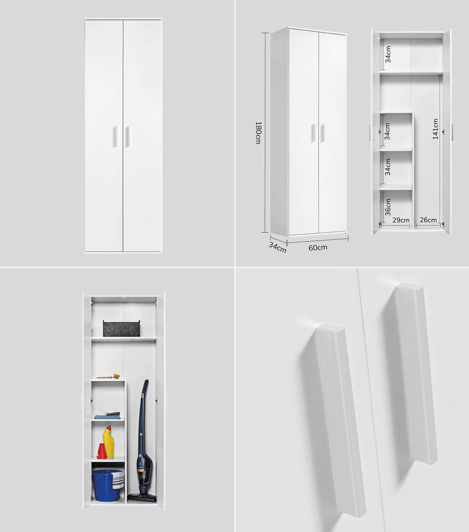 Set d'armoires polyvalentes, paroi de rangement, armoires de bureau, armoires polyvalentes