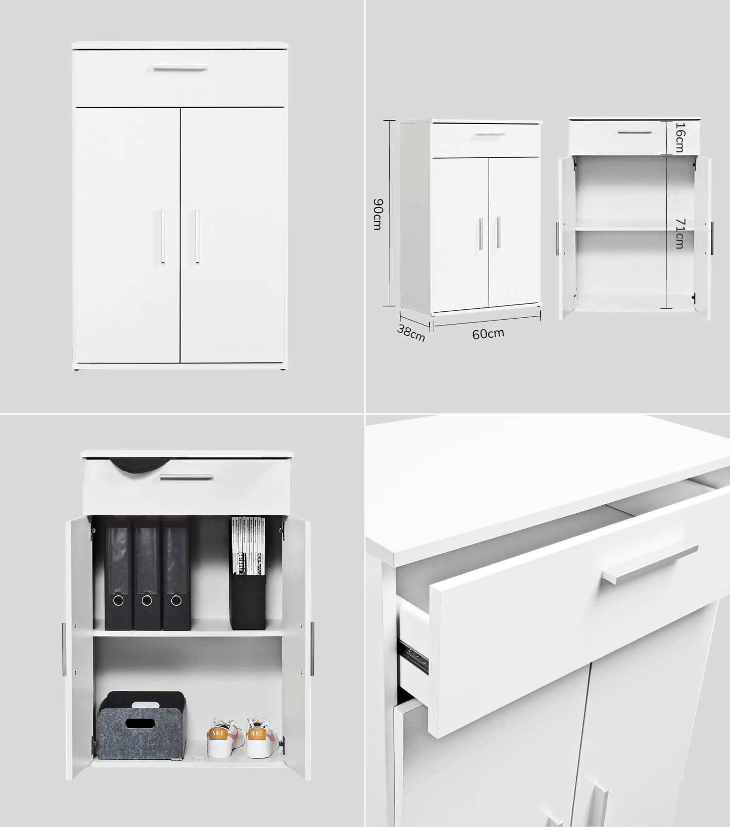 Ensemble armoire polyvalente, paroi de rangement, armoires de bureau, armoires polyvalentes