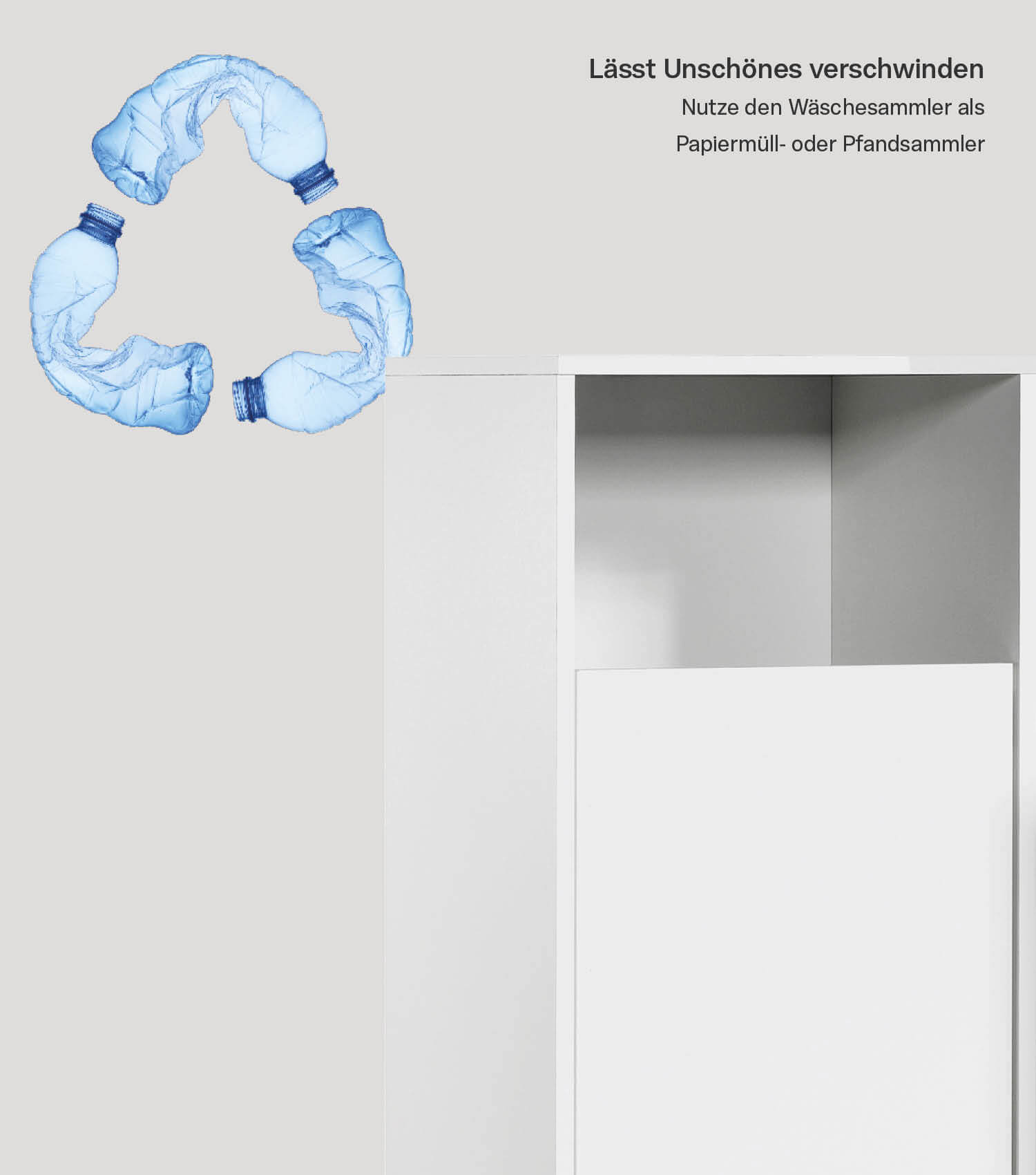 Meuble à linge en bois avec séparateur de linge et panier à linge, sku WS1.1-alpw