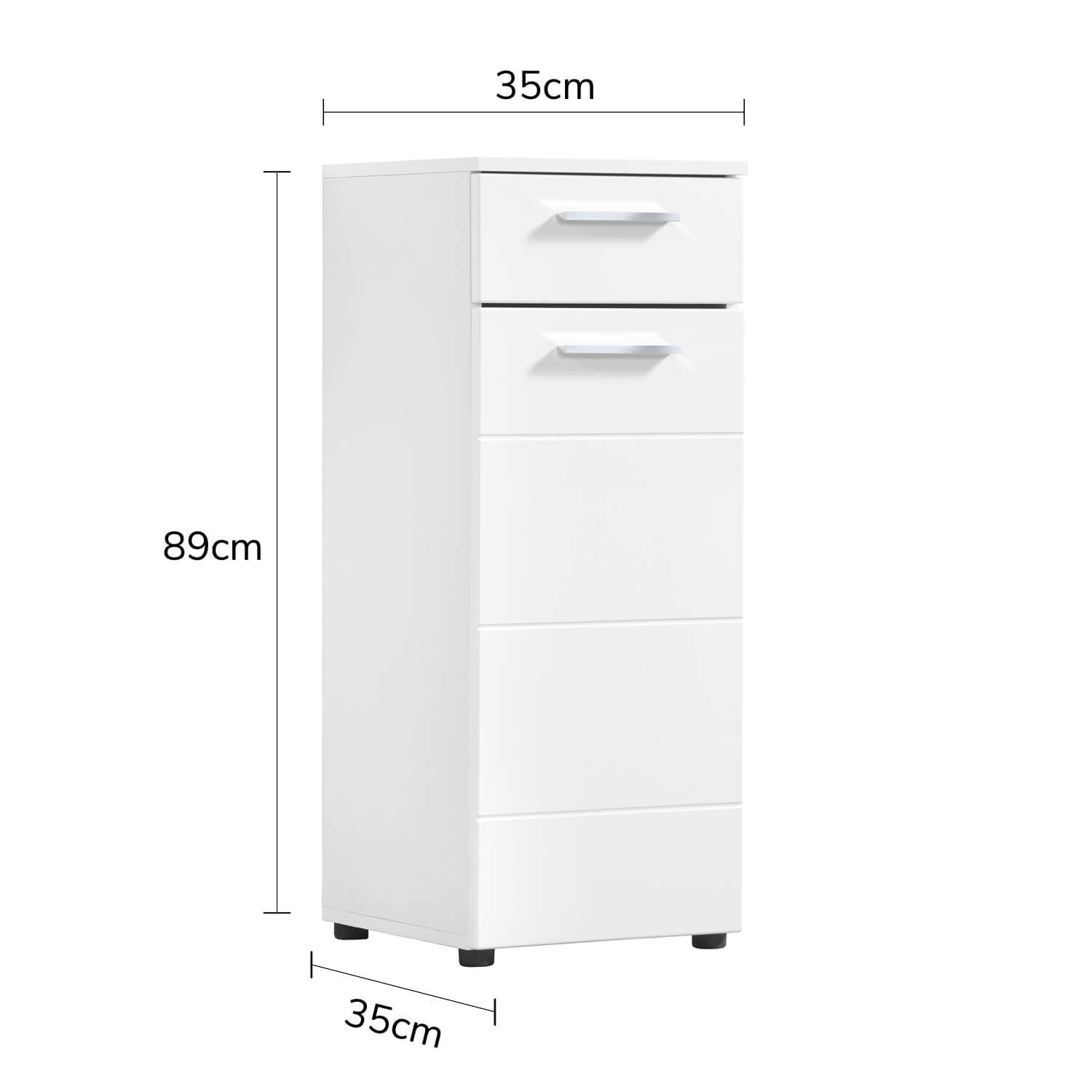 Armoire de salle de bains blanche, meuble de rangement pour salle de bains, petit meuble